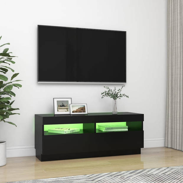 vidaXL Tv-meubel met LED-verlichting 100x35x40 cm zwart