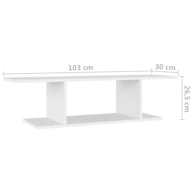 vidaXL Tv-wandmeubel 103x30x26,5 cm wit