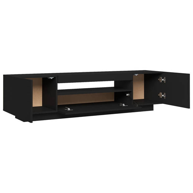 vidaXL Tv-meubel met LED-verlichting 160x35x40 cm zwart
