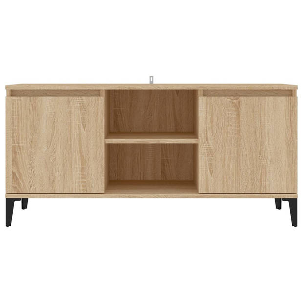 The Living Store Tv-meubel - Sonoma eiken - 103.5 x 35 x 50 cm - Industriële stijl