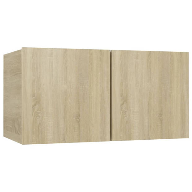 The Living Store Tv-meubelset Sonoma Eiken - 6x 60x30x30cm 2x 30.5x30x30cm - Spaanplaat