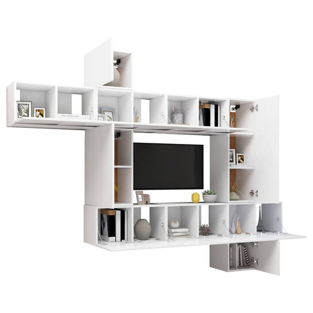 The Living Store Hangende TV-kasten - Televisiemeubelset - 30.5 x 30 x 30 cm / 60 x 30 x 30 cm / 30.5 x 30 x 60 cm /