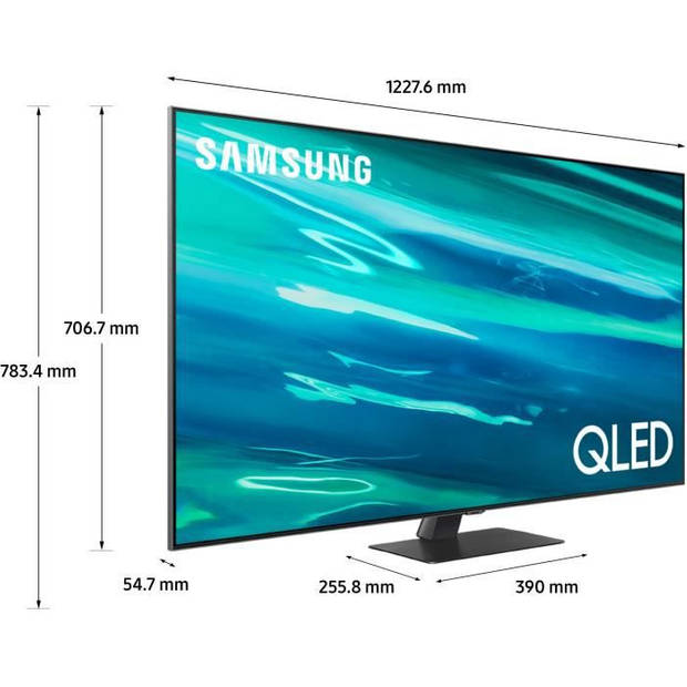 SAMSUNG QE55Q80A - UHD 4K QLED TV - 55 '' (138cm) - 100Hz paneel - HDMI 2.1 compatibel - Smart TV - 4xHDMI - Klasse G