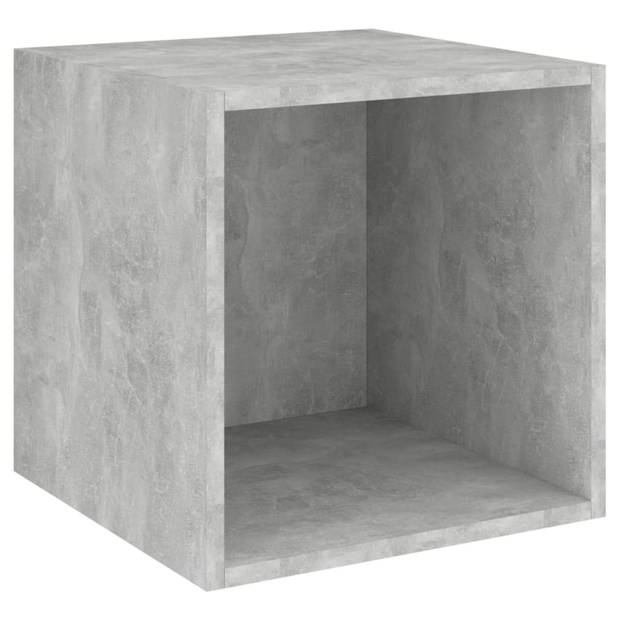 vidaXL Wandkast 37x37x37 cm bewerkt hout betongrijs