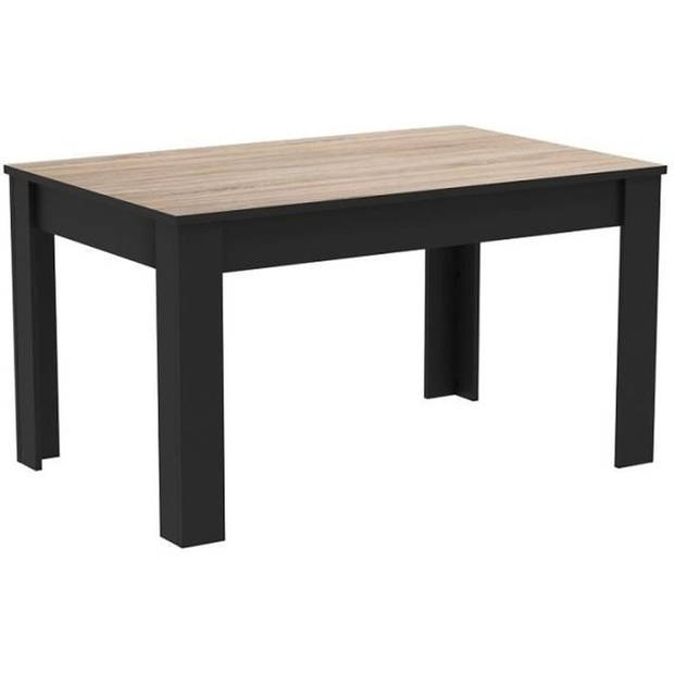 Eettafel - Geborsteld eiken decor - L 138,4 x D 90 x H 77,1 cm - WAYNE