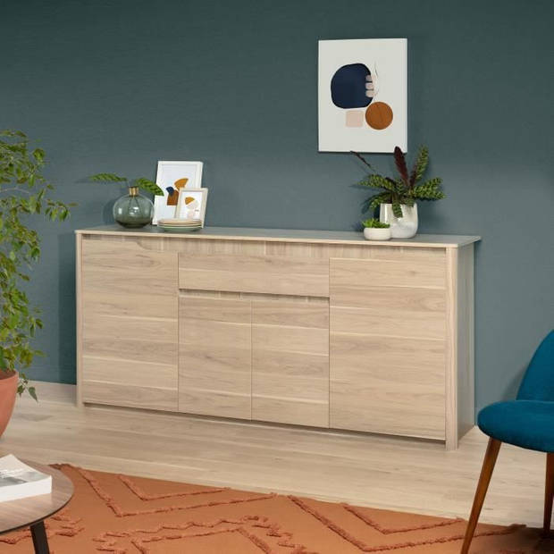 PARISOT BETTY Modern laag eiken dressoir - L 185 cm