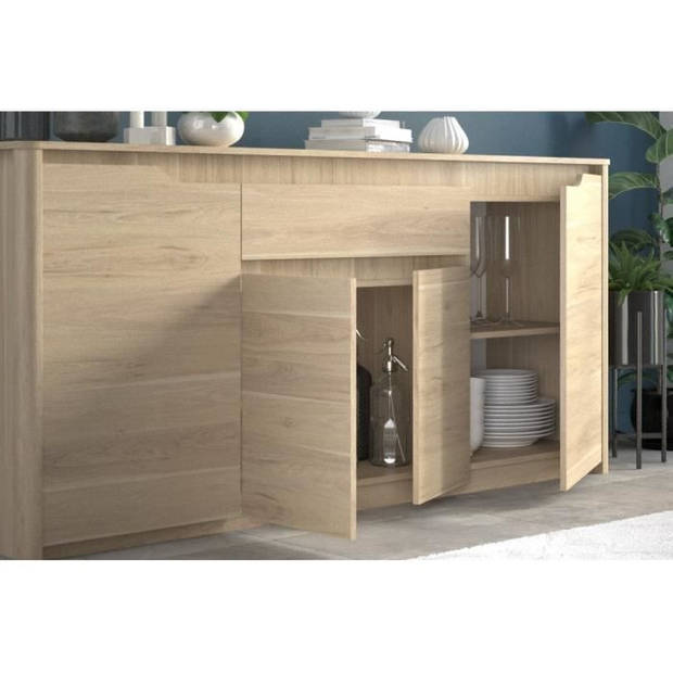 PARISOT BETTY Modern laag eiken dressoir - L 185 cm