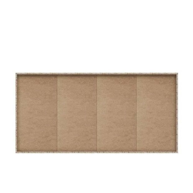 PILVI Laag dressoir 4 deuren 4 laden - Mat wit - B 162,3 x D 34,2 x H 88,1 cm