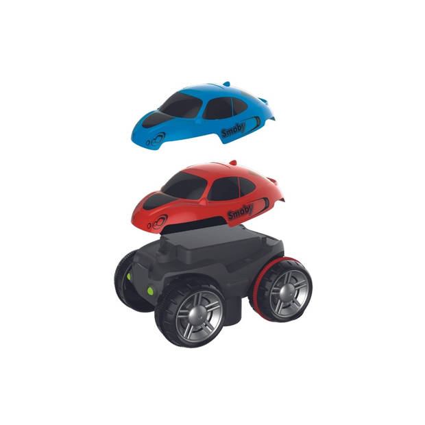 Smoby racebaanset FleXtreme Discovery 4,4 m rood/blauw 190-delig