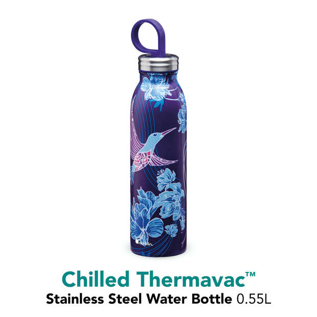 Aladdin - Chilled Thermavac Drinkfles 550 ml - X Naito Riverside Indigo - Roestvast Staal - Multicolor