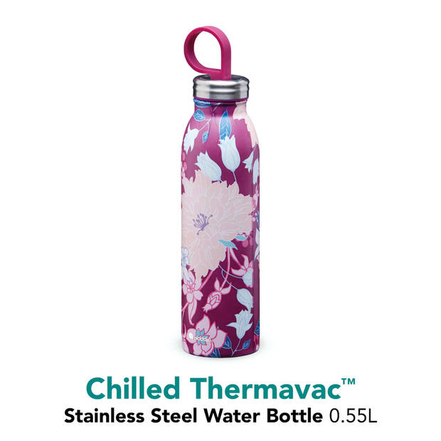 Aladdin - Chilled Thermavac Drinkfles 550 ml - X Naito Dahlia Berry - Roestvast Staal - Multicolor