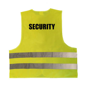 Gele veiligheidsvest security / beveiliger voor volwassenen - Veiligheidshesje