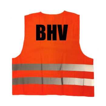 BHV vestje / hesje oranje met reflecterende strepen voor volwassenen - Veiligheidshesje