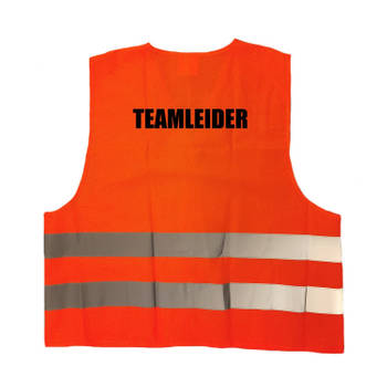 Oranje veiligheidsvest teamleider werkkleding voor volwassenen - Veiligheidshesje