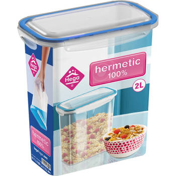 3x Voedsel plastic bewaarbakje 2 liter transparant - Vershoudbakjes