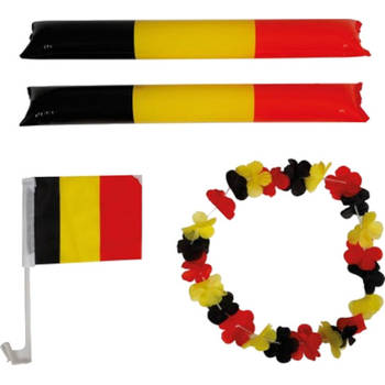 Velleman supporterskit België polyester zwart/geel/rood 4-delig