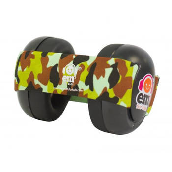 Em's for kids baby gehoorbeschermers Zwart - Camouflage bandje