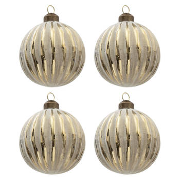 Clayre & Eef Goude Doos kerstballen Ø 8 cm (set 4) 6GL3297