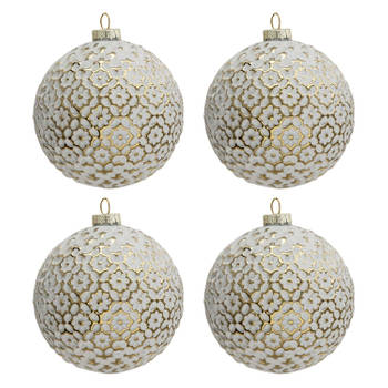 Clayre & Eef Goude Doos kerstballen Ø 10 cm (set 4) 6GL3291