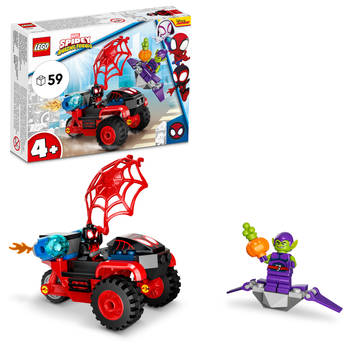 Blokker Lego Marvel Spiderman Miles Morales: Spider-Mans tech driewieler 10781 aanbieding