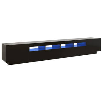 vidaXL Tv-meubel met LED-verlichting 260x35x40 cm zwart