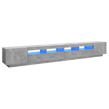 vidaXL Tv-meubel met LED-verlichting 300x35x40 cm betongrijs