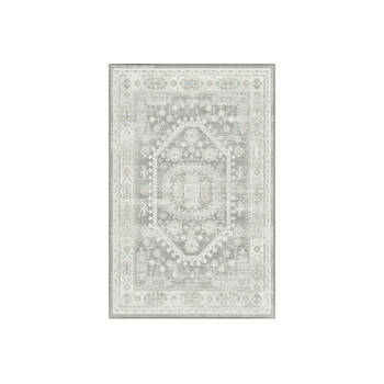 Vloerkleed vintage 200x350cm wit grijs perzisch oosters tapijt