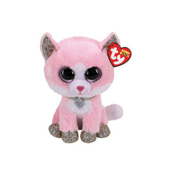 Ty Beanie Boo's Fiona Pink Cat 15cm