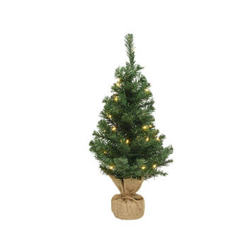 Everlands Mini Kerstboom 75cm met verlichting groen