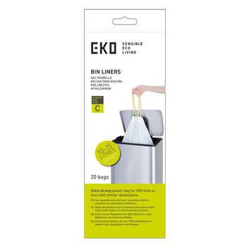 EKO - Afvalzakken 10-15 ltr (C), EKO (24x20 stuks) - Plastic - wit