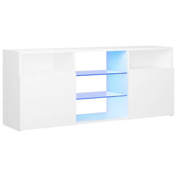 vidaXL Tv-meubel met LED-verlichting 120x30x50 cm wit