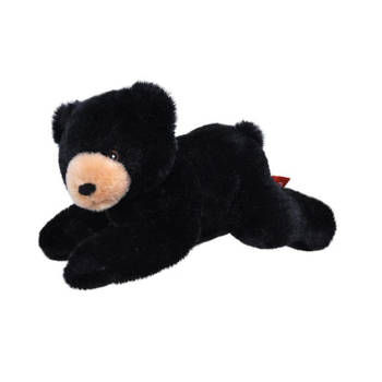 Wild Republic knuffel zwarte beer Ecokins Mini junior 20 cm pluche zwart