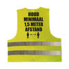 3x stuks gele veiligheidsvest 1,5 meter afstand pictogram werkkleding voor volwassenen - Veiligheidshesje