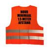 3x stuks oranje veiligheidsvest 1,5 meter afstand werkkleding voor volwassenen - Veiligheidshesje