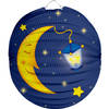 Folat lampion Maan junior 22 cm papier blauw/geel