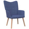 vidaXL Relaxstoel stof blauw