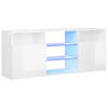 vidaXL Tv-meubel met LED-verlichting 120x30x50 cm hoogglans wit