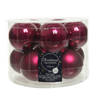 10x stuks glazen kerstballen framboos roze (magnolia) 6 cm mat/glans - Kerstbal