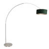 Steinhauer Vloerlamp Sparkled light 8124 staal kap groene velours