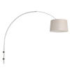 Steinhauer Wandlamp Sparkled light 8199st staal kap linnen grijs