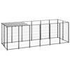 vidaXL Hondenkennel 330x110x110 cm staal zwart