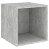 vidaXL Wandkast 37x37x37 cm bewerkt hout betongrijs