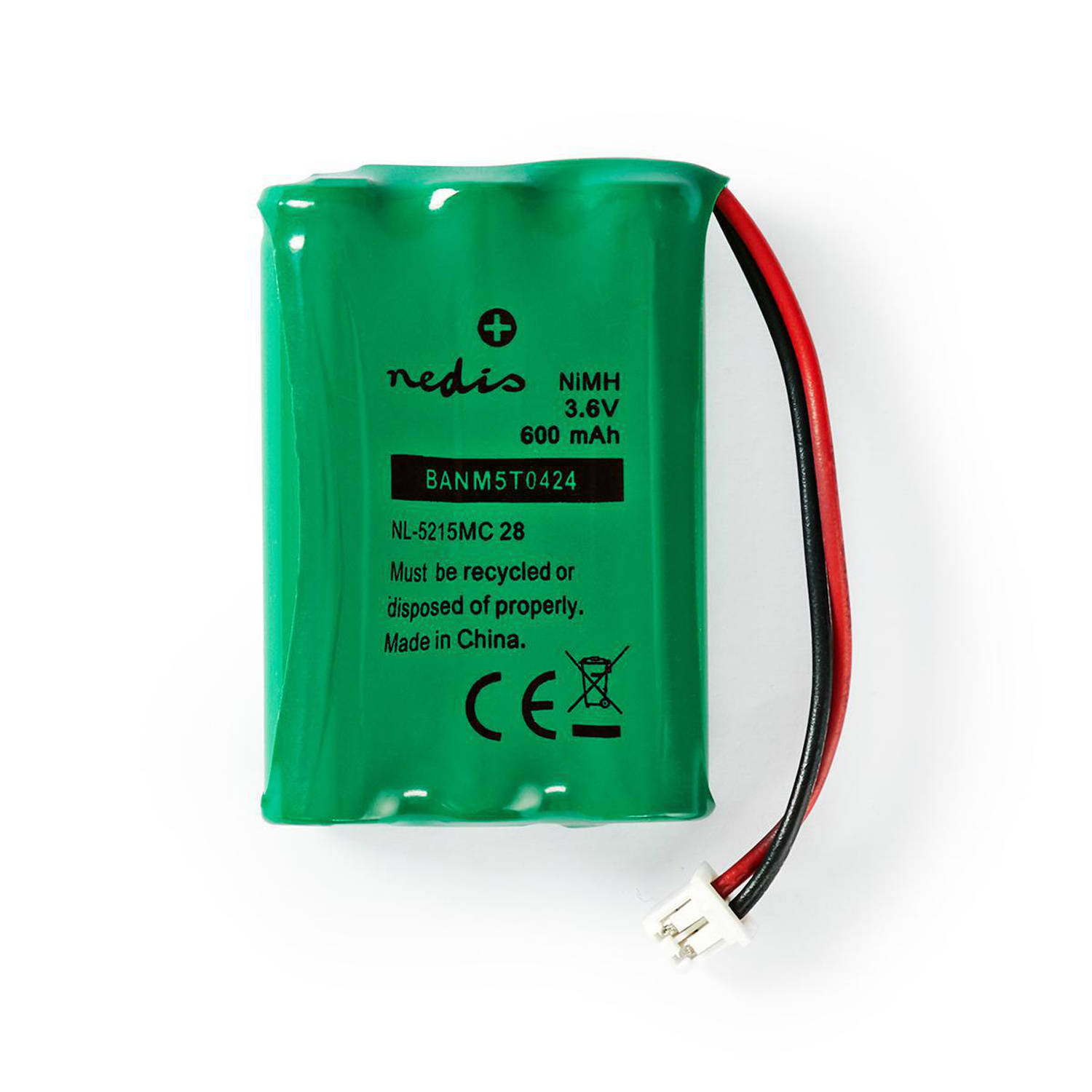 Nedis Oplaadbare NiMH-Batterij - BANM5T0424 - Groen