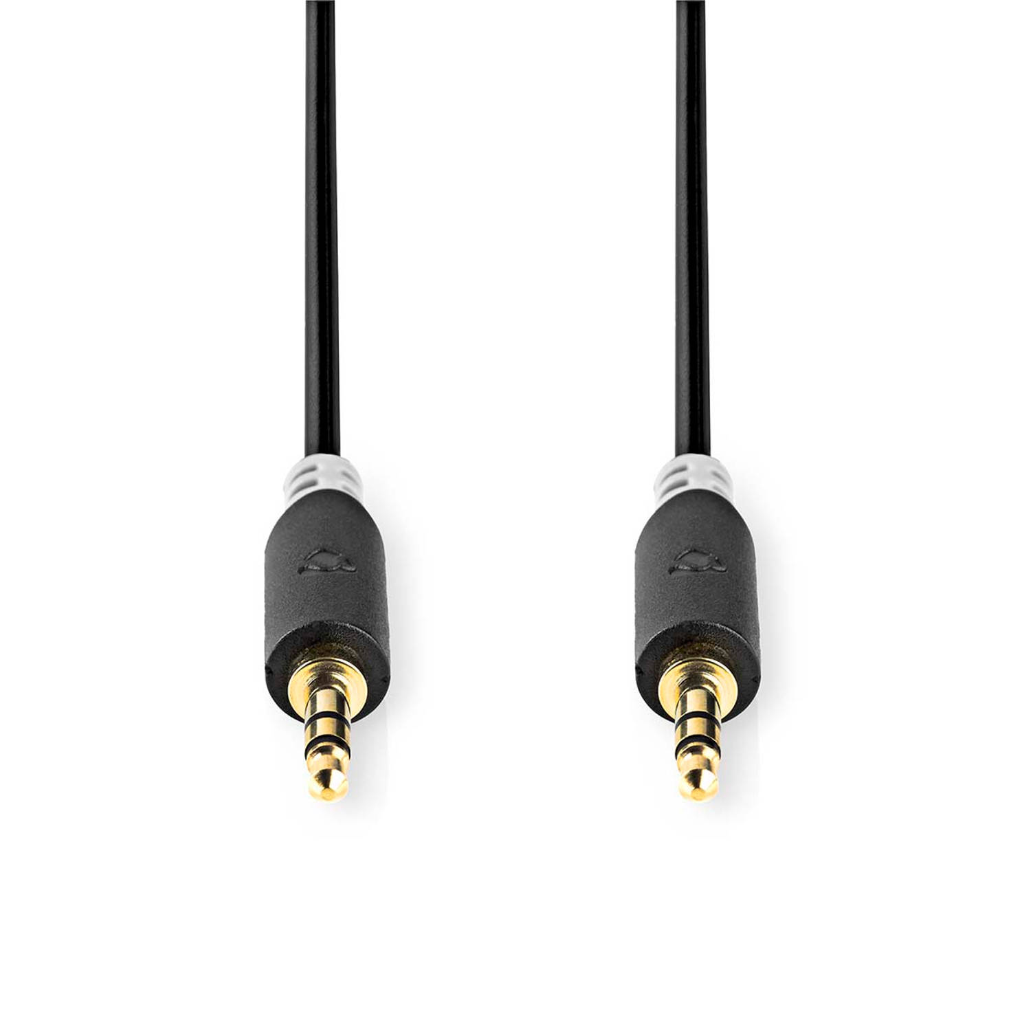 Stereo audiokabel | 3,5 mm male 3,5 mm male | 0,5 m | Antraciet