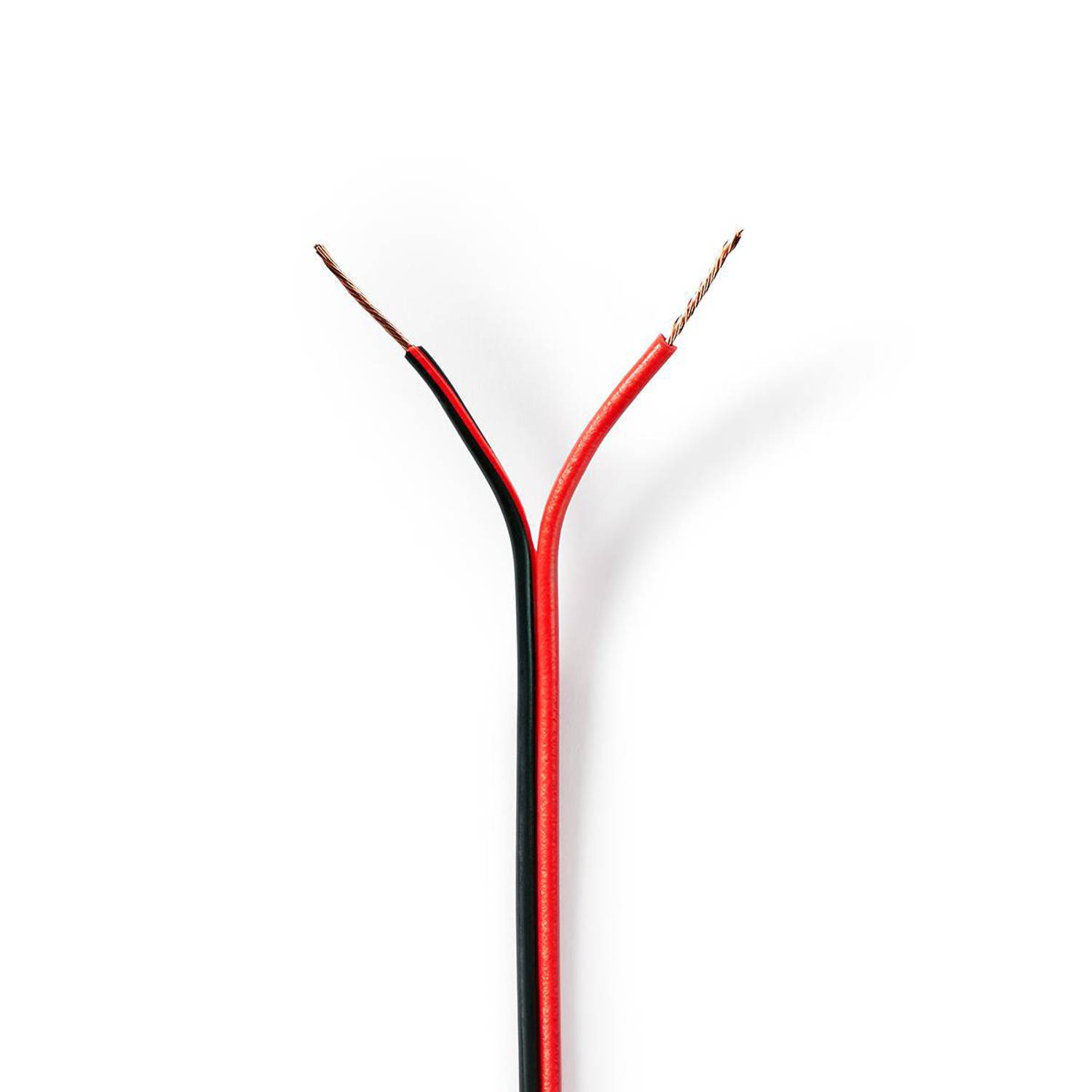 Speaker-Kabel | 2x 0,50 mm2 | 100 m | Folieverpakking |Zwart-Rood