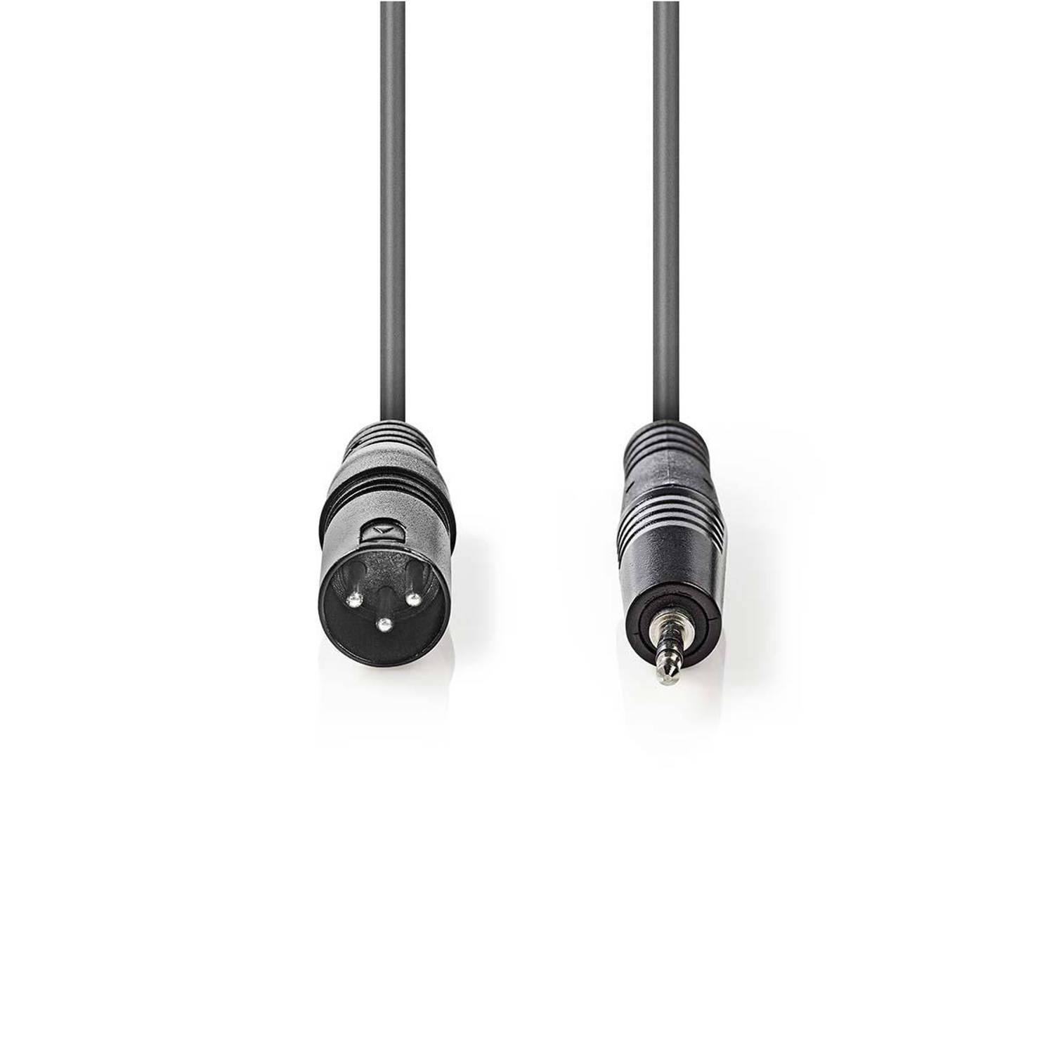 XLR-Audiokabel | XLR 3-pins male 3,5 mm male | 3,0 m | Grijs