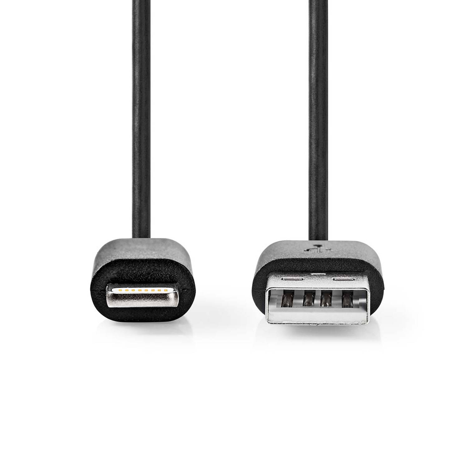 Nedis USB-kabel 2.0 Apple Lightning 8-pins USB-A male zwart