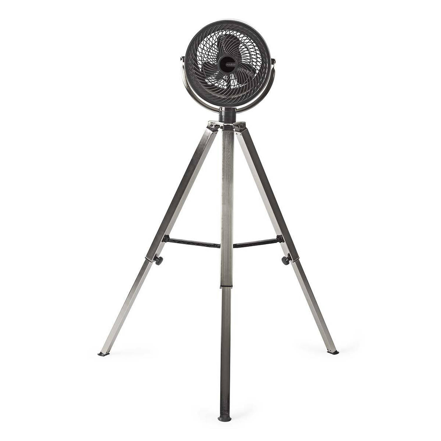 Ventilator op Driepoot | Diameter 25 cm | 3 snelheden | Geborsteld metaal