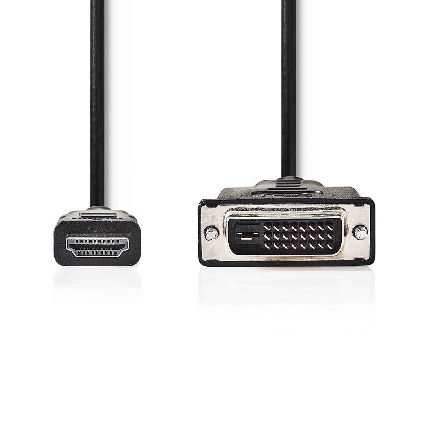 HDMI™ DVI-Kabel | HDMI™-Connector | DVI 24+1-Pins Male | 2,0 m | Zwart