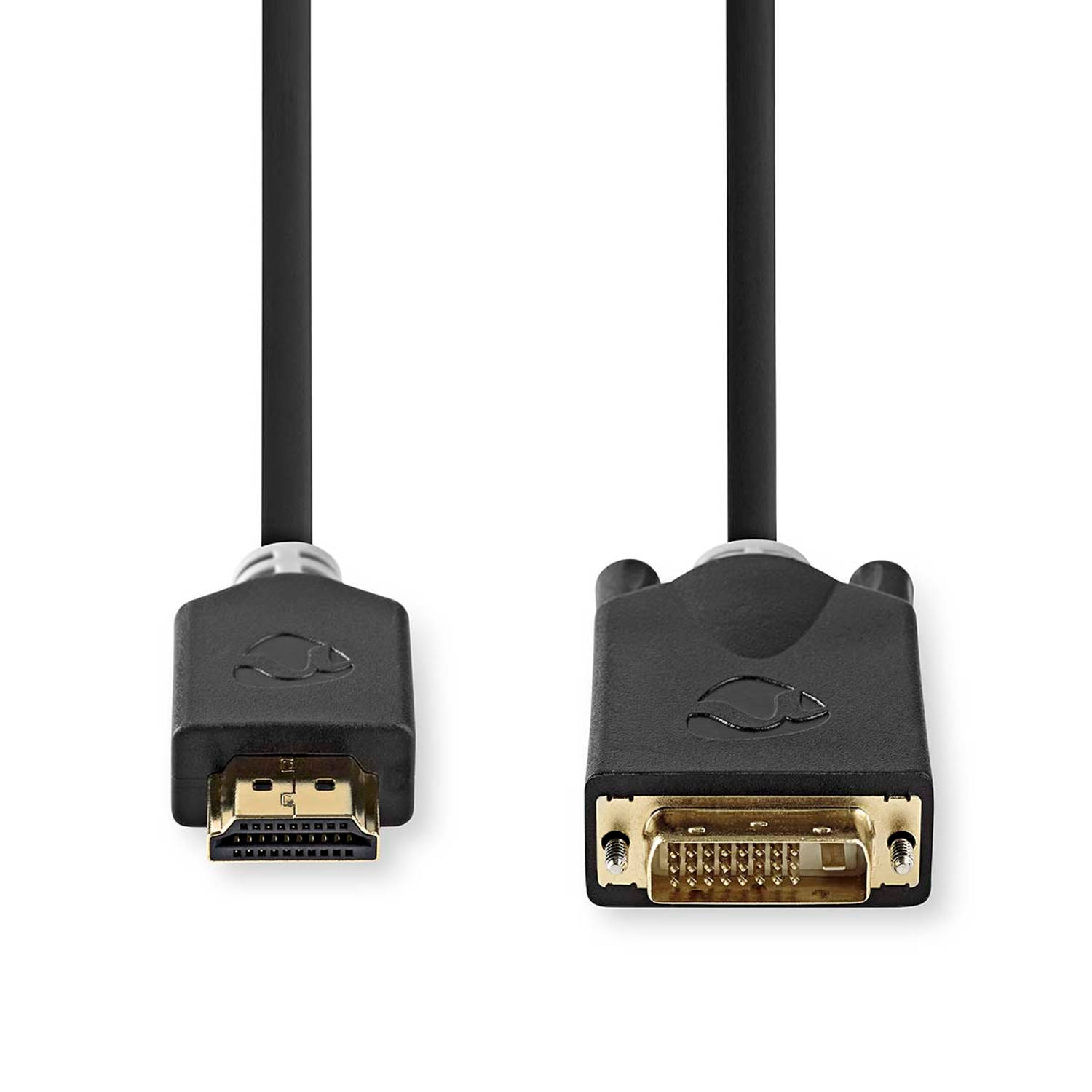 HDMI DVI-kabel | HDMI™-connector DVI-D 24+1-pins male | 2,0 m | Antraciet